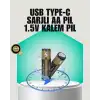PlugCell™ Pro:1.5V AA Şarjlı Lityum Pil | 1000+ Kez Şarj Edilebilir | Hızlı Type-C Şarj (2 Adet)