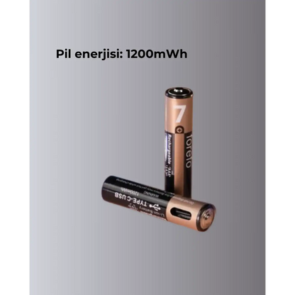 PlugCell™ Pro: AAA Boyutunda USB Şarjlı Pil – Kompakt Tasarım, Geniş Uyumluluk