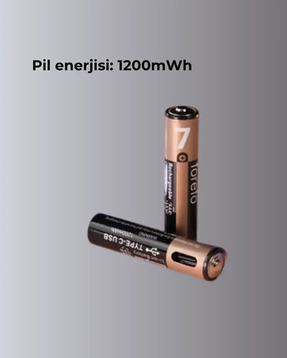 PlugCell™ Pro: AAA Boyutunda USB Şarjlı Pil – Kompakt Tasarım, Geniş Uyumluluk
